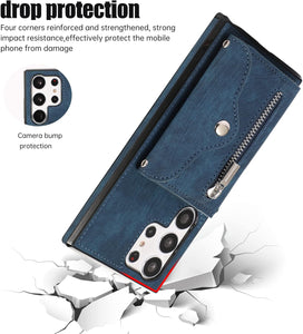 Samsung Galaxy S25 Ultra 5G Wallet Cover and Tempered Glass Screen Protector - Redpepper Cases