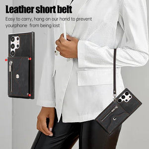 Samsung Galaxy S25 Ultra 5G Wallet Cover and Tempered Glass Screen Protector - Redpepper Cases