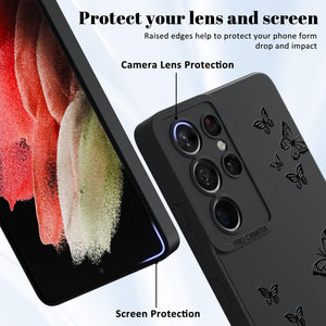 Samsung Galaxy S25 Ultra Cute Butterfly Pattern Design Silicone Phone Case - Redpepper Cases