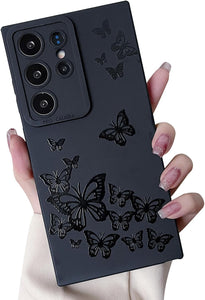 Samsung Galaxy S25 Ultra Cute Butterfly Pattern Design Silicone Phone Case - Redpepper Cases