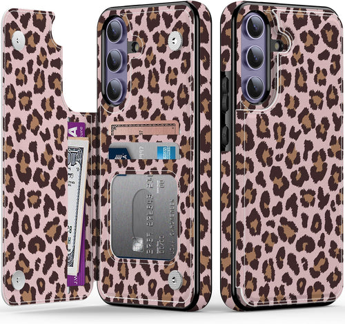 Samsung Galaxy S25 Ultra Flower Designs Credit Card Holder Protective Phone Cover - Redpepper Cases