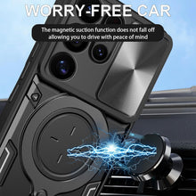 Load image into Gallery viewer, Samsung Galaxy S25 Ultra Military Grade Shockproof Case with Rotatable Big Ring Kickstand - Redpepper Cases