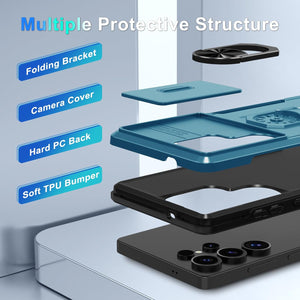 Samsung Galaxy S25 Ultra Slide Camera Lens Cover+Screen Protector+Ring Holder - Redpepper Cases