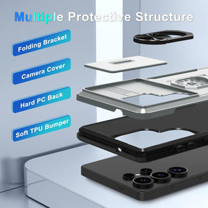 Samsung Galaxy S25 Ultra Slide Camera Lens Cover+Screen Protector+Ring Holder - Redpepper Cases