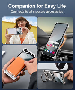 Samsung Galaxy Z Flip 6 360°Rotatable Stand Holder Minimalist Slim Hard Bumper Thin Phone Case - Redpepper Cases