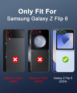 Samsung Galaxy Z Flip 6 360°Rotatable Stand Holder Minimalist Slim Hard Bumper Thin Phone Case - Redpepper Cases