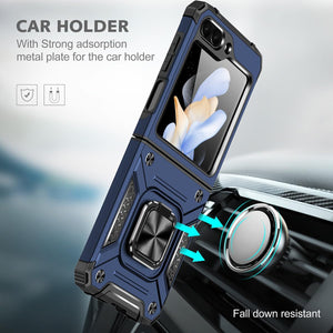 Samsung Galaxy Z Flip 6 5G Tempered Glass Screen Protector with 360 Ring Holder Stand - Redpepper Cases