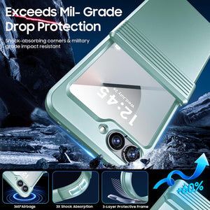 Samsung Galaxy Z Flip 6 Card Holder & Hinge Protection & Screen Protector - Redpepper Cases