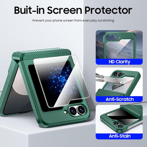 Samsung Galaxy Z Flip 6 Card Holder & Hinge Protection & Screen Protector - Redpepper Cases