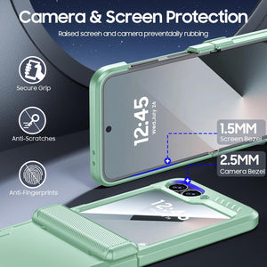 Samsung Galaxy Z Flip 6 Card Holder & Hinge Protection & Screen Protector - Redpepper Cases