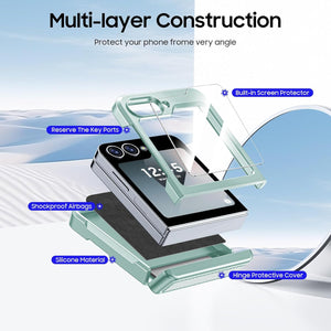 Samsung Galaxy Z Flip 6 Card Holder & Hinge Protection & Screen Protector - Redpepper Cases