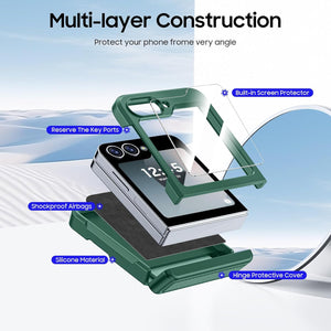 Samsung Galaxy Z Flip 6 Card Holder & Hinge Protection & Screen Protector - Redpepper Cases