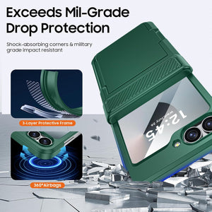 Samsung Galaxy Z Flip 6 Card Holder & Hinge Protection & Screen Protector - Redpepper Cases