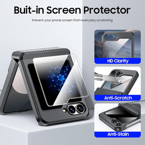 Samsung Galaxy Z Flip 6 Card Holder & Hinge Protection & Screen Protector - Redpepper Cases