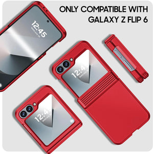 Samsung Galaxy Z Flip 6 Card Holder & Hinge Protection & Screen Protector - Redpepper Cases