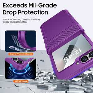 Samsung Galaxy Z Flip 6 Card Holder & Hinge Protection & Screen Protector - Redpepper Cases