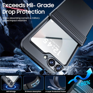 Samsung Galaxy Z Flip 6 Card Holder & Hinge Protection & Screen Protector - Redpepper Cases