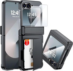 Samsung Galaxy Z Flip 6 Card Holder & Hinge Protection & Screen Protector - Redpepper Cases