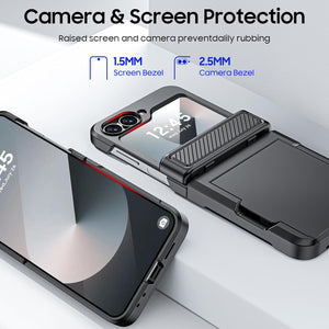 Samsung Galaxy Z Flip 6 Card Holder & Hinge Protection & Screen Protector - Redpepper Cases