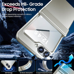 Samsung Galaxy Z Flip 6 Card Holder & Hinge Protection & Screen Protector - Redpepper Cases