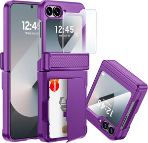 Samsung Galaxy Z Flip 6 Card Holder & Hinge Protection & Screen Protector - Redpepper Cases