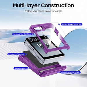 Samsung Galaxy Z Flip 6 Card Holder & Hinge Protection & Screen Protector - Redpepper Cases