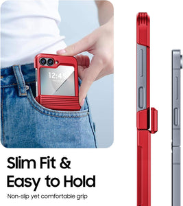 Samsung Galaxy Z Flip 6 Card Holder & Hinge Protection & Screen Protector - Redpepper Cases