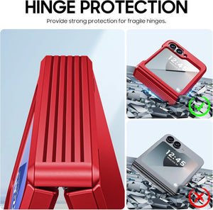 Samsung Galaxy Z Flip 6 Card Holder & Hinge Protection & Screen Protector - Redpepper Cases