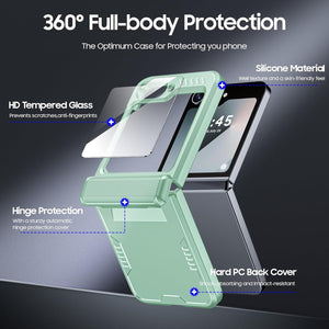 Samsung Galaxy Z Flip 6 Card Holder & Hinge Protection & Screen Protector - Redpepper Cases