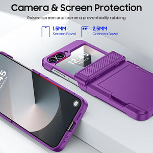 Samsung Galaxy Z Flip 6 Card Holder & Hinge Protection & Screen Protector - Redpepper Cases