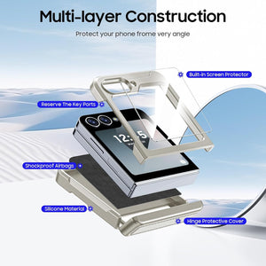 Samsung Galaxy Z Flip 6 Card Holder & Hinge Protection & Screen Protector - Redpepper Cases