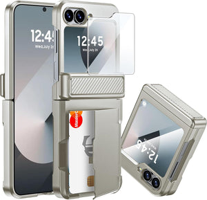 Samsung Galaxy Z Flip 6 Card Holder & Hinge Protection & Screen Protector - Redpepper Cases