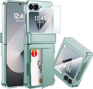 Samsung Galaxy Z Flip 6 Card Holder & Hinge Protection & Screen Protector - Redpepper Cases