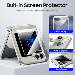 Samsung Galaxy Z Flip 6 Card Holder & Hinge Protection & Screen Protector - Redpepper Cases