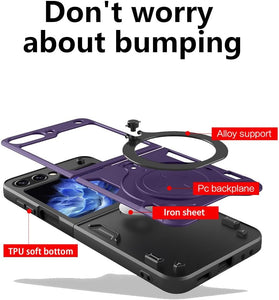 Samsung Galaxy Z Flip 6 Front Screen Protector & Kickstand Heavy Duty Protective Phone Case - Redpepper Cases