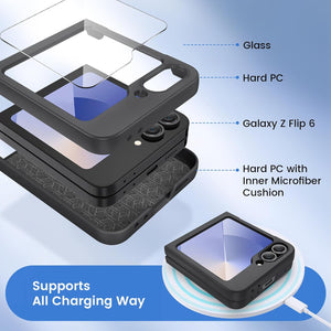 Samsung Galaxy Z Flip 6 Hard PC Ultra - Thin Anti - Scratches Wireless Charging Protective Phone Case - Redpepper Cases