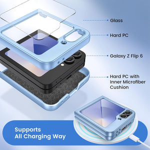 Samsung Galaxy Z Flip 6 Hard PC Ultra - Thin Anti - Scratches Wireless Charging Protective Phone Case - Redpepper Cases