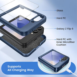 Samsung Galaxy Z Flip 6 Hard PC Ultra - Thin Anti - Scratches Wireless Charging Protective Phone Case - Redpepper Cases