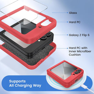 Samsung Galaxy Z Flip 6 Hard PC Ultra - Thin Anti - Scratches Wireless Charging Protective Phone Case - Redpepper Cases