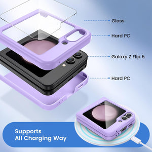 Samsung Galaxy Z Flip 6 Hard PC Ultra - Thin Anti - Scratches Wireless Charging Protective Phone Case - Redpepper Cases
