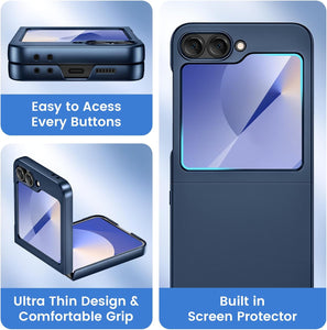 Samsung Galaxy Z Flip 6 Hard PC Ultra - Thin Anti - Scratches Wireless Charging Protective Phone Case - Redpepper Cases