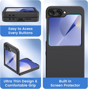 Samsung Galaxy Z Flip 6 Hard PC Ultra - Thin Anti - Scratches Wireless Charging Protective Phone Case - Redpepper Cases