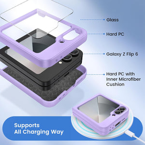 Samsung Galaxy Z Flip 6 Hard PC Ultra - Thin Anti - Scratches Wireless Charging Protective Phone Case - Redpepper Cases