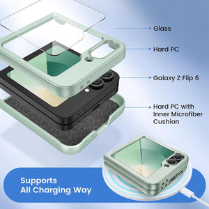Samsung Galaxy Z Flip 6 Hard PC Ultra - Thin Anti - Scratches Wireless Charging Protective Phone Case - Redpepper Cases