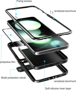 Samsung Z Flip 6 Aluminum Metal Heavy Duty Shockproof Protective Case - Redpepper Cases
