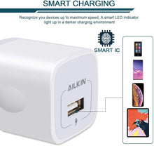 Load image into Gallery viewer, AILKIN USB Charger Wall Plug, Fast Charging Outlet AC Power Adapter Block - Redpepper Cases