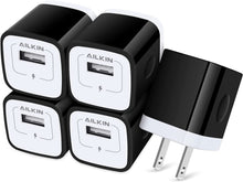 Load image into Gallery viewer, AILKIN USB Charger Wall Plug, Fast Charging Outlet AC Power Adapter Block - Redpepper Cases