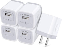 Load image into Gallery viewer, AILKIN USB Charger Wall Plug, Fast Charging Outlet AC Power Adapter Block - Redpepper Cases