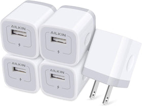AILKIN USB Charger Wall Plug, Fast Charging Outlet AC Power Adapter Block - Redpepper Cases