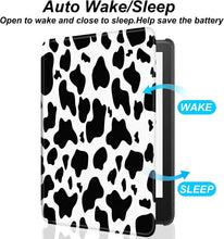 Load image into Gallery viewer, Aippdo Case 6.8” Paperwhite 11th Generation Kindle Paperwhit Black White Cows - Redpepper Cases